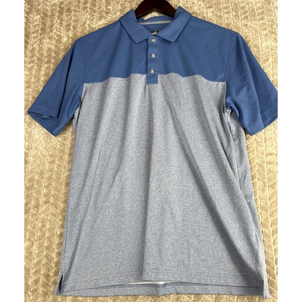 Bolle Polo Shirt Mens Large Blue Grey Colorblock Short Sleeve Performance 0127